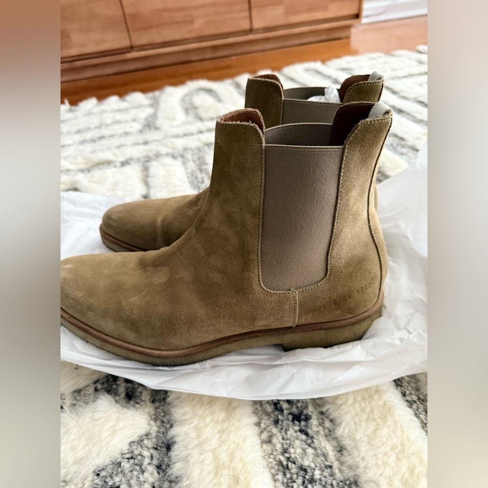 Common Projects Tan Suede Chelsea Bootss - Picture 4 of 7